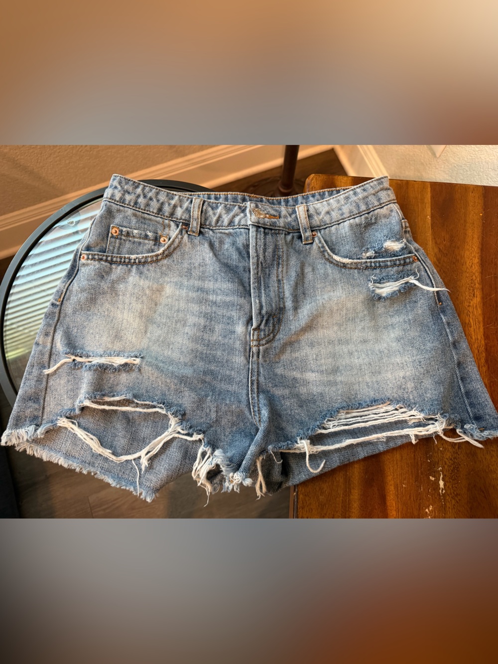 wild fable light blue denim shorts
